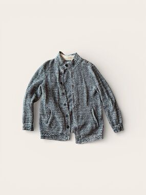 Old Navy Black and White Marled Knit Cardigan